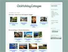 Tablet Screenshot of clickholidaycottages.co.uk
